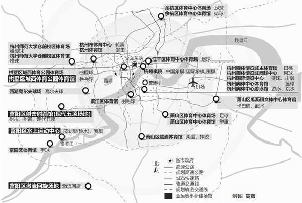 杭州规划31处亚运赛事场馆大部分为现有场馆改建续建新建场馆5处