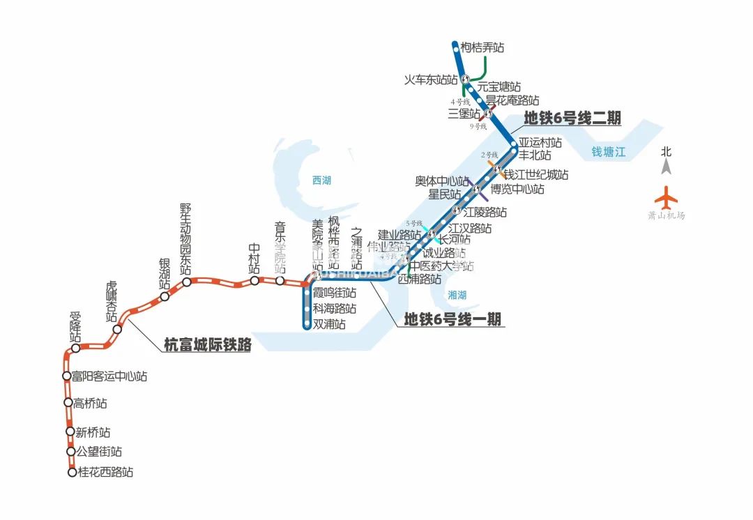 汽车频道 2019汽车频道 资讯 杭州地铁6号线一期,杭富城际铁路,1号线