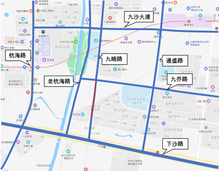 地铁9号线艮山东路站施工,绕行线路请收好