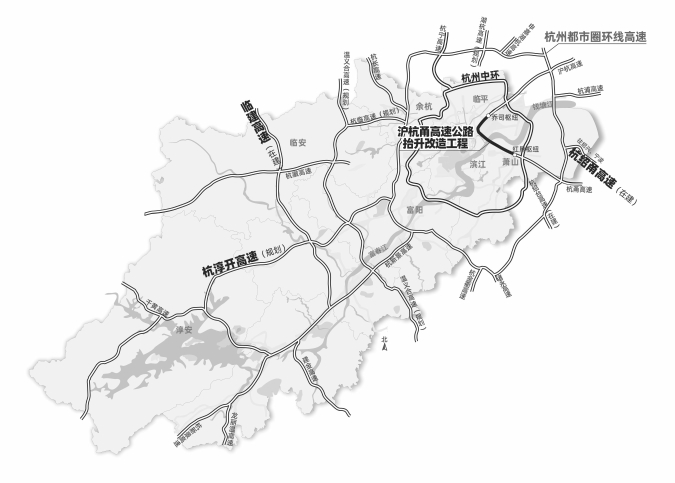 四高,指重点建设沪杭甬高速公路抬升改造工程,杭绍甬高速,杭淳开高速