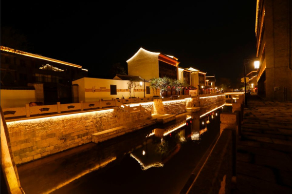 苕溪小镇,苕溪,瓶窑镇,窑山公园,里窑街,夜景