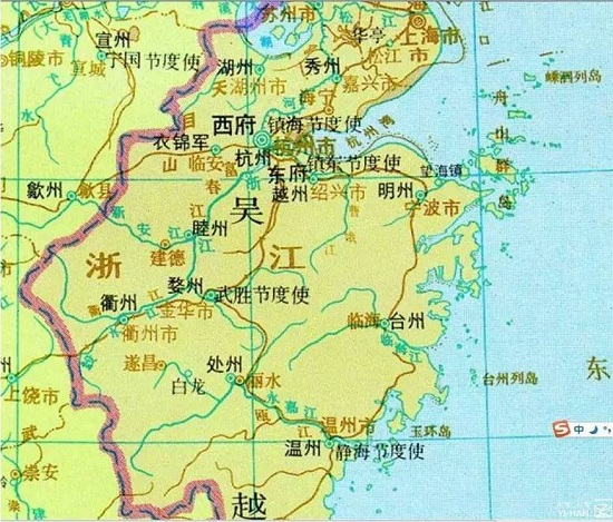 吴越国历史地图