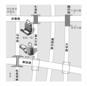 浙一、浙二周围要建的5座人行过街设施 