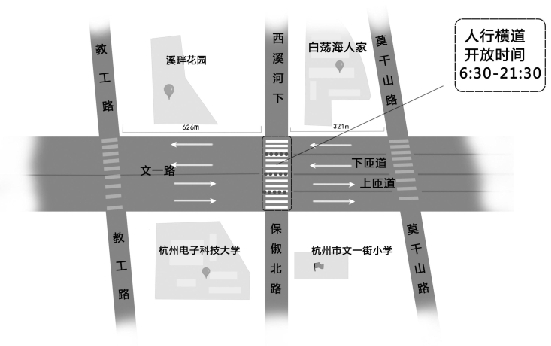 德胜快速路保俶北路口人行道昨恢复开放