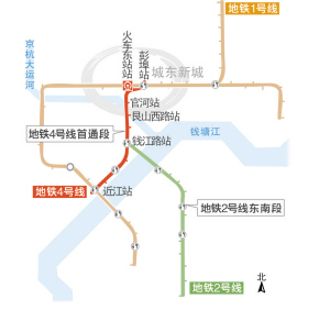 地铁4号线在城东新城设4个站点 首通段计划明年开通