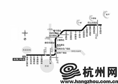 串起杭州城西和城北的地铁3号线具体怎么走？