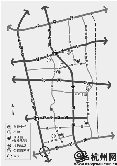 杭州地铁3、4、5号线将穿过东新单元 