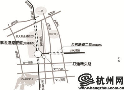 杭州良渚、三墩、申花居民来往主城再多一条路
