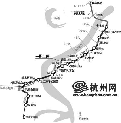 杭州地铁6号线（双浦站-钱江世纪城丰北站）开工