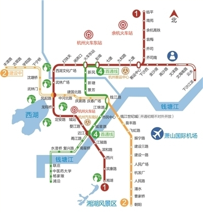 明天9:30杭州地铁4号线首通段开通试运营