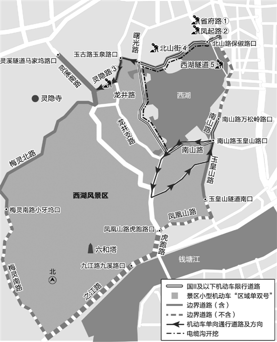 多条道路施工、交通管制 去西湖请收好这张图！