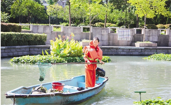 河道清洁工，增加休息防中暑