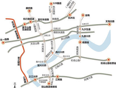 杭州机场快速路线路图图片