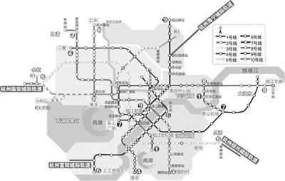 杭州地铁一二三期规划图 