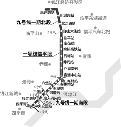 地铁9号线一期规划微调 四季青站计划改到秋石高架东侧金融中心前