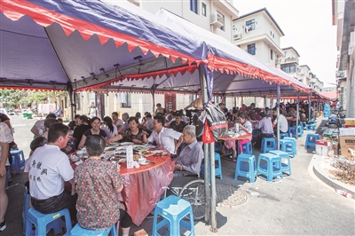 300桌！昨天杭州骆家庄摆了超大规模的端午宴