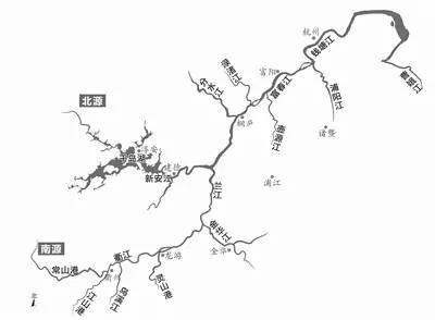 钱塘江流域水系图