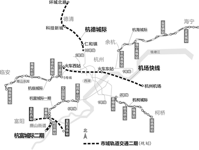 杭州有望在2022年前新增4条城际线