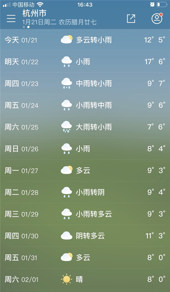 杭州这天气真是年年有雨 听说2020年的