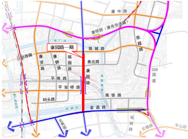 杭州城北这条大道贯通崇贤→康桥→杭钢!规划图出炉!