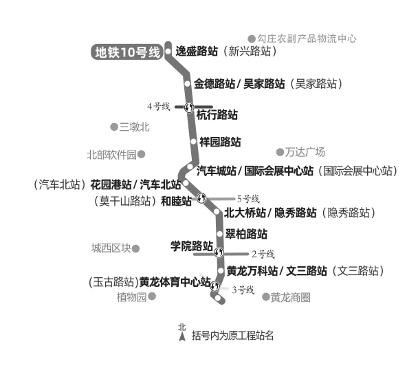杭州十号线地铁线路图图片