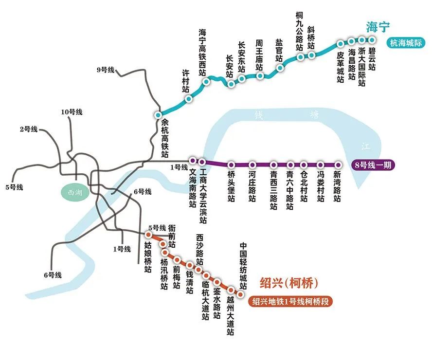 杭海杭绍一家人丨同城时代来了杭海杭绍线开通一张地铁票一小时通达