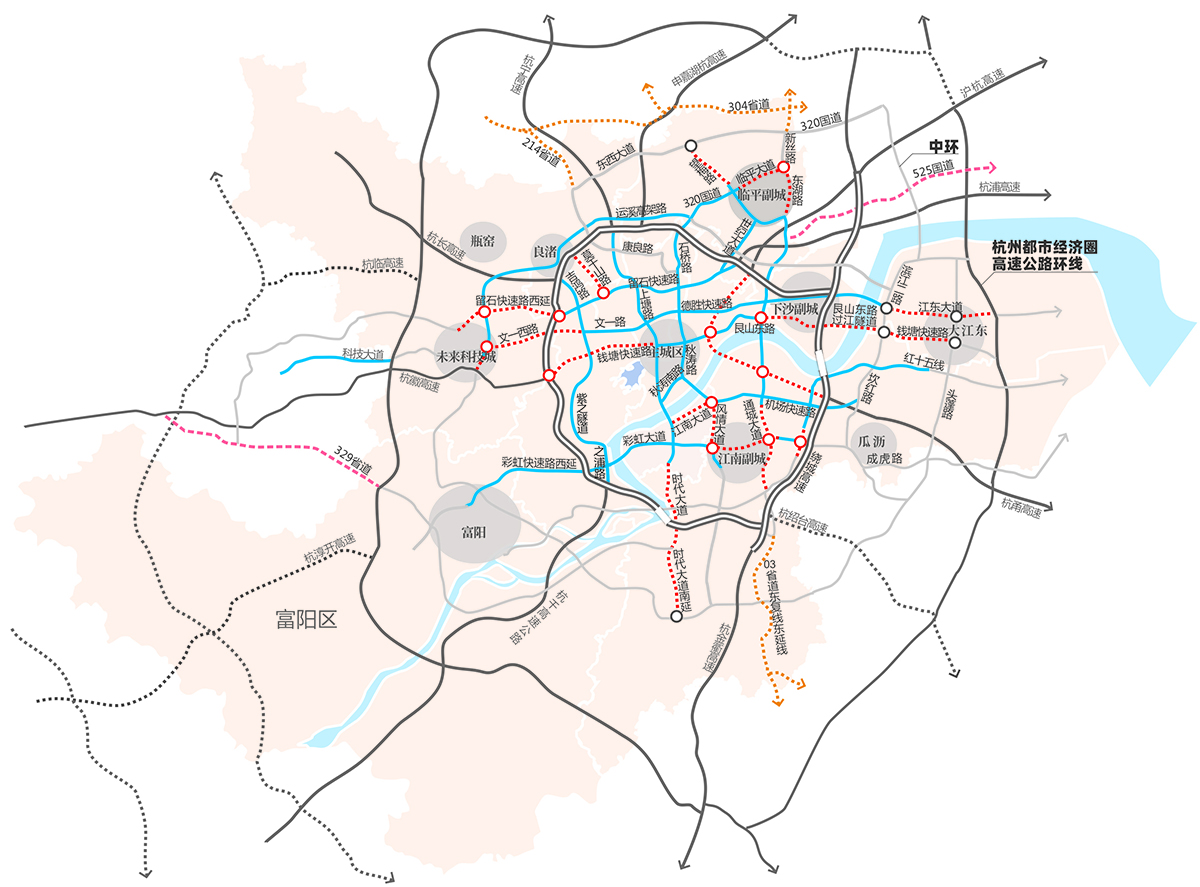 杭州市交通地图 - 中国交通地图 - 地理教师网