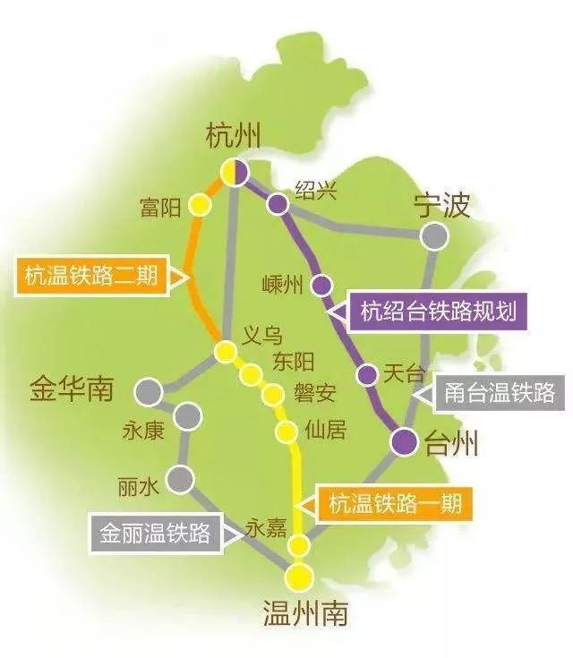杭温铁路全称杭州至温州高速铁路,全线长约319公里,为双线高速铁路