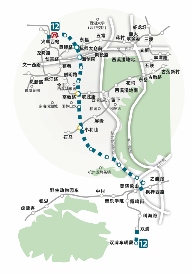 杭州地铁四期的“黄金三线”“数字经济之线”杭州地铁12号线 从火车西站穿越未来科技城直到双浦