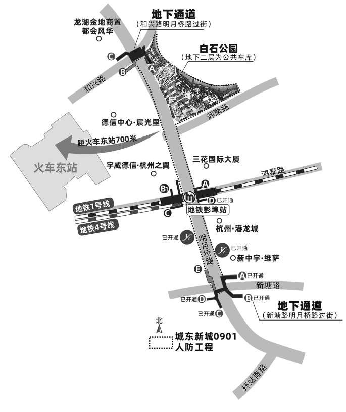 杭州这里的“地下城”连通地铁了 从新塘路地下可直达彭埠地铁站
