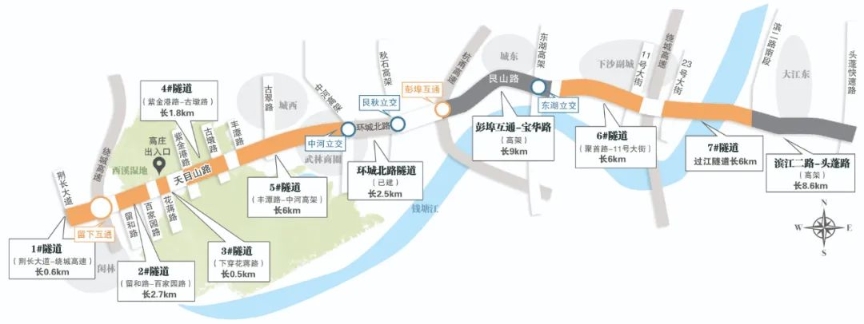 杭州“一横”明天全线贯通 哪些板块楼盘最享红利？