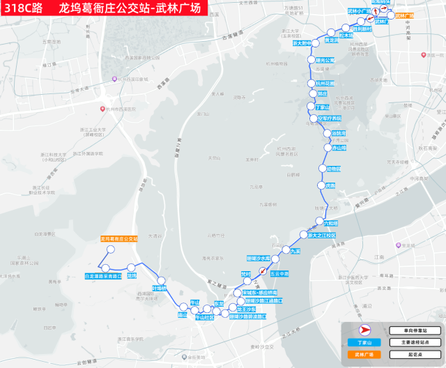 从杭州市中心直达龙坞，上春山喝春茶，坐这条公交线就行了