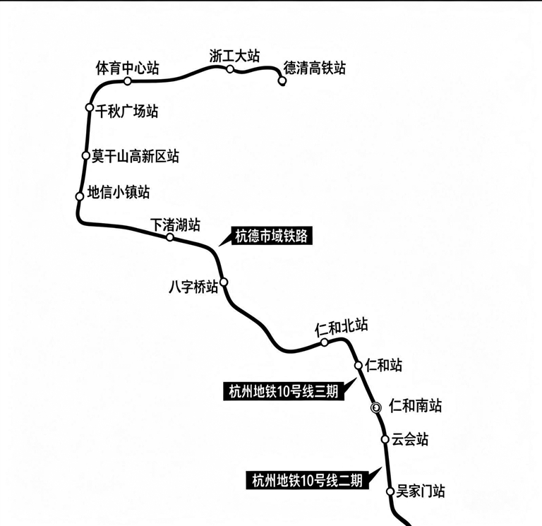 杭德市域铁路将与地铁10号线贯通运营