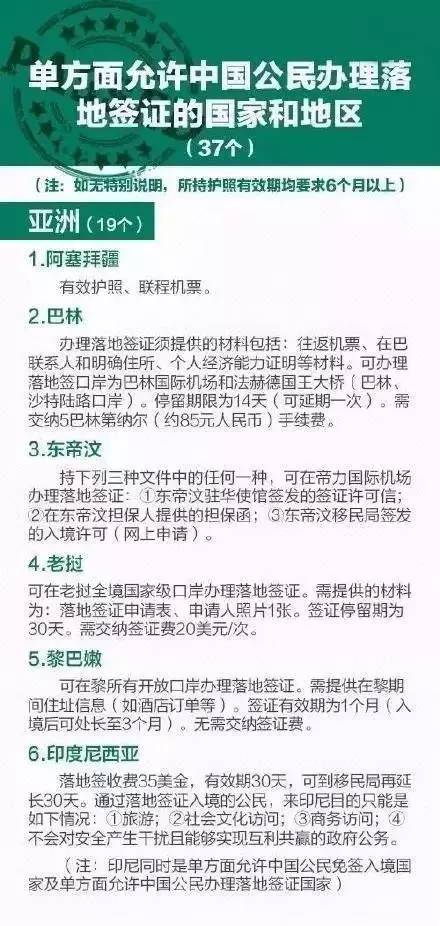 普通护照免签的国家