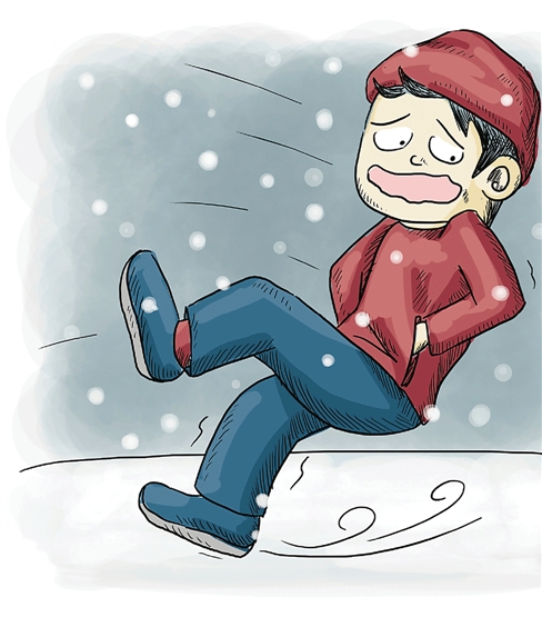雨雪天气要持续到元宵节 雪天走路双手不要揣兜里