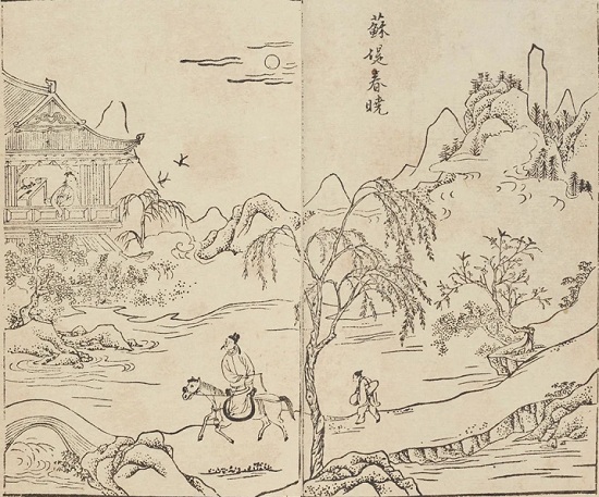 西湖,版画,西湖风景,西湖十景,杭州旅游指南