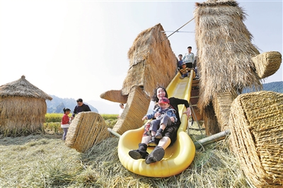 金秋稻田乐园助力乡村旅游